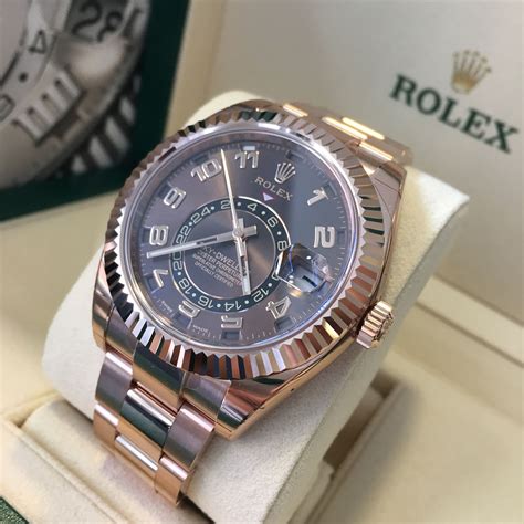 rolex sky dweller rose gold arabic dial|rolex sky dweller 326935.